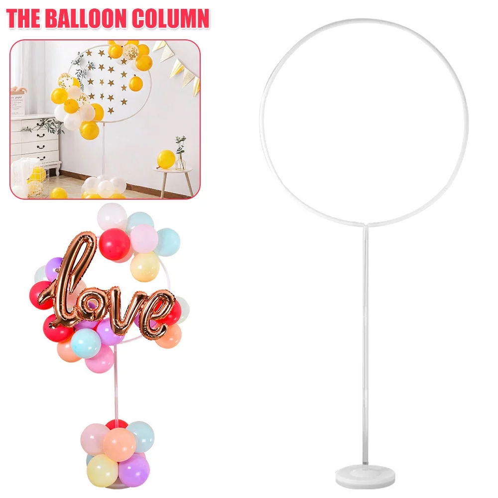 Qenwkxz Balloon Column Arch Holder Set, Round Balloon Column Arch Stand Kit with Stand Base and Balloon Sticks, Balloon Arch Frame Column for Wedding Birthday Baby Shower Party Decoration Supplies