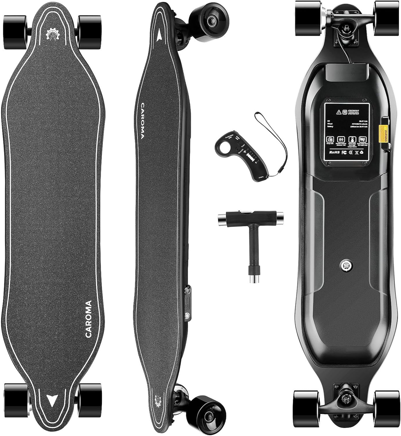 YOUB Electric Skateboards with Remote, 350W Powerful Motor, 12.4MPH Top Speed, 4000mAH Battery, 13 Miles Max Range E Skateboard, 4 Speed Mode Electric Longboard for Adults Teens