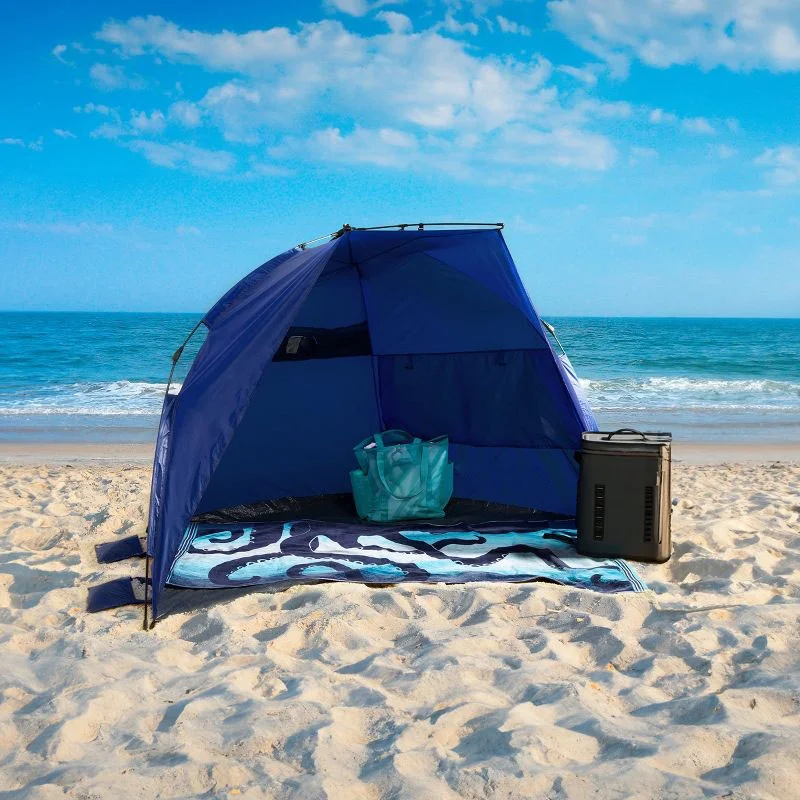 YFY Pop Up Beach Tent with Carry Bag - Blue