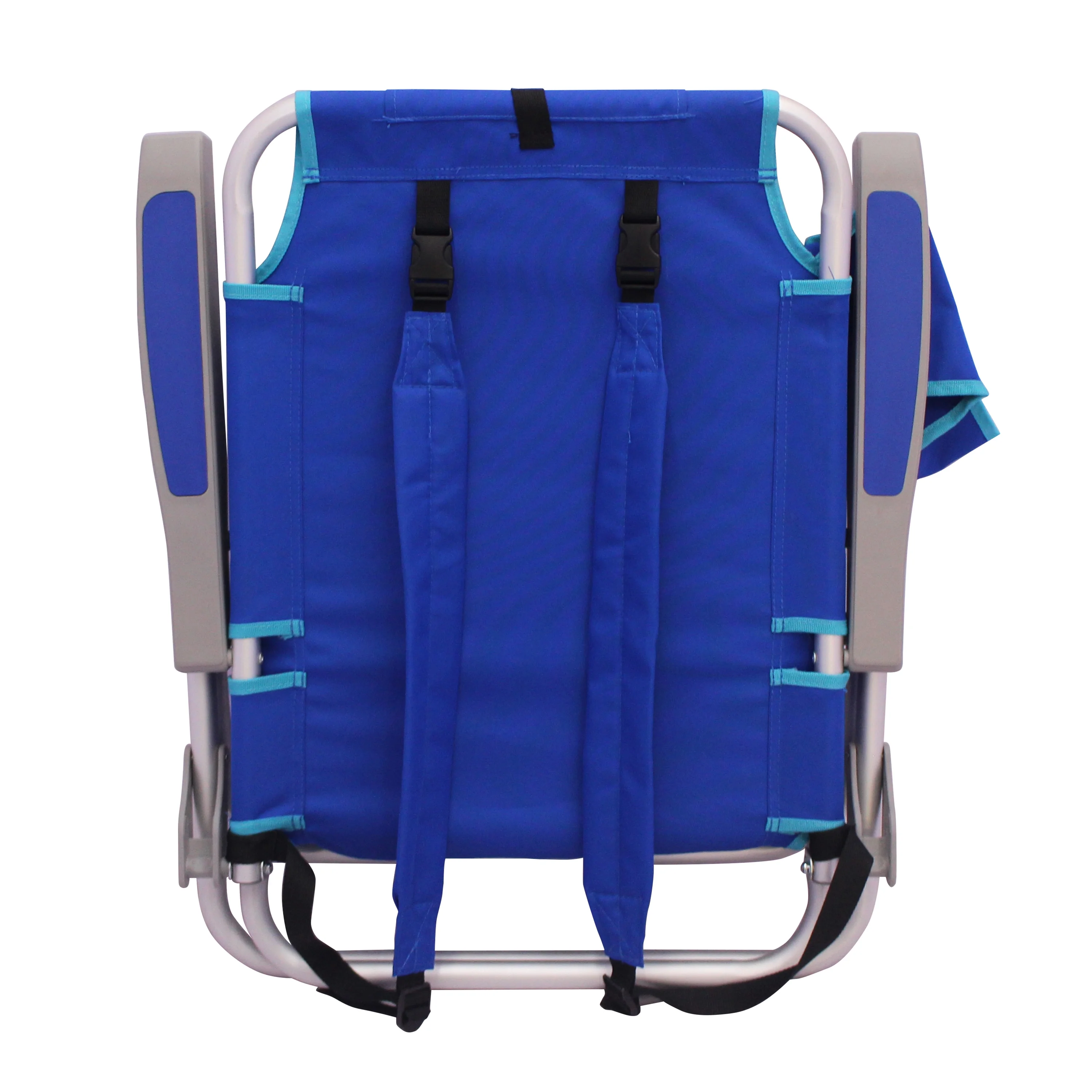 2-Pack Mainstays Reclining Beach & Event Backpack Chair with Cooler Bag Blue