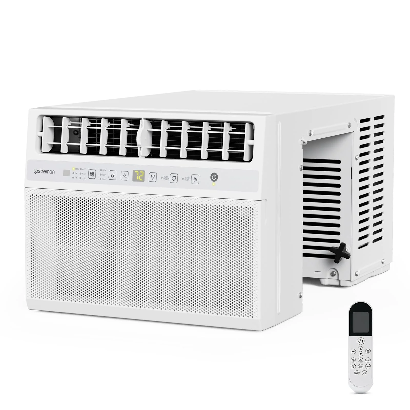 Upstreman 8100 BTU Window Air Conditioner, Cools up to 380 Sq. Ft, Full View, With Open Window Flexibility, Energy Saving, Remote Control (Fits up to 11