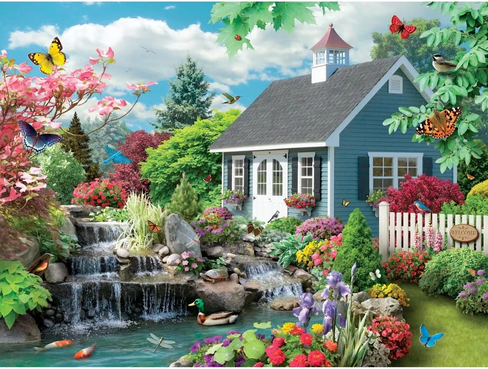 Bits and Pieces - 300 Piece Jigsaw Puzzle for Adults - Dream Landscape by Artist Alan Giana - Measures 18