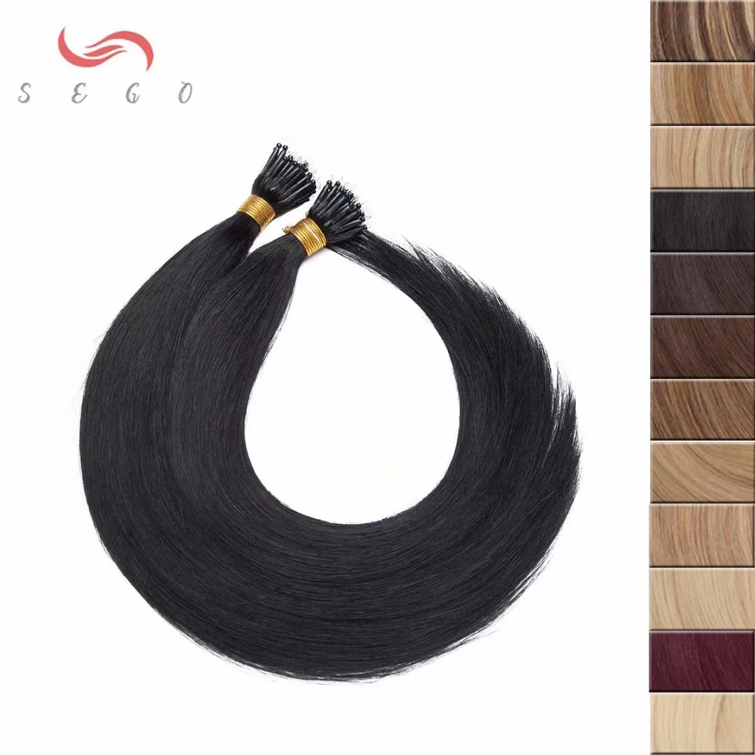 SEGO Nano Micro Bead Ring Human Hair Extension Pre Bonded Nano Tip Remy Hair Extensions Loop Hand Hairpiece