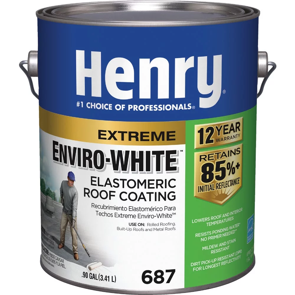 1PACK Henry Enviro-White 1 Gal. Acrylic Elastomeric Roof Coating