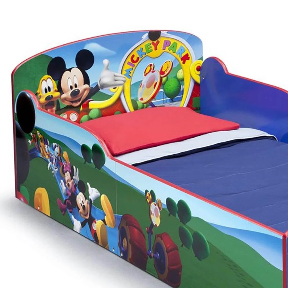 Delta Children Mickey Mouse Interactive Wood Toddler Bed Kids Bedroom Furniture