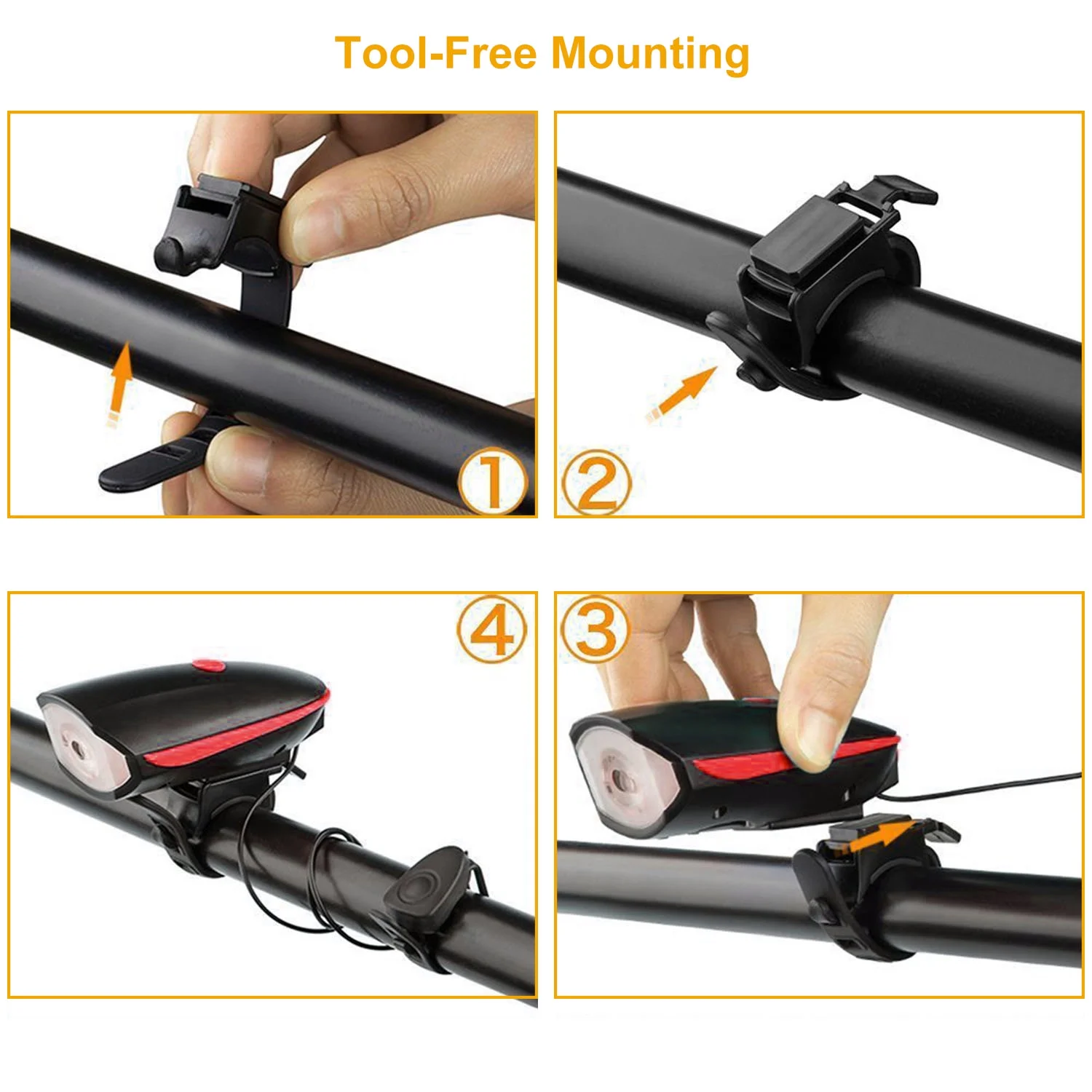 10000lm LED Bike Cycling Safety Light Set iMounTEK USB Rechargeable Bicycle Front Rear Tail Light