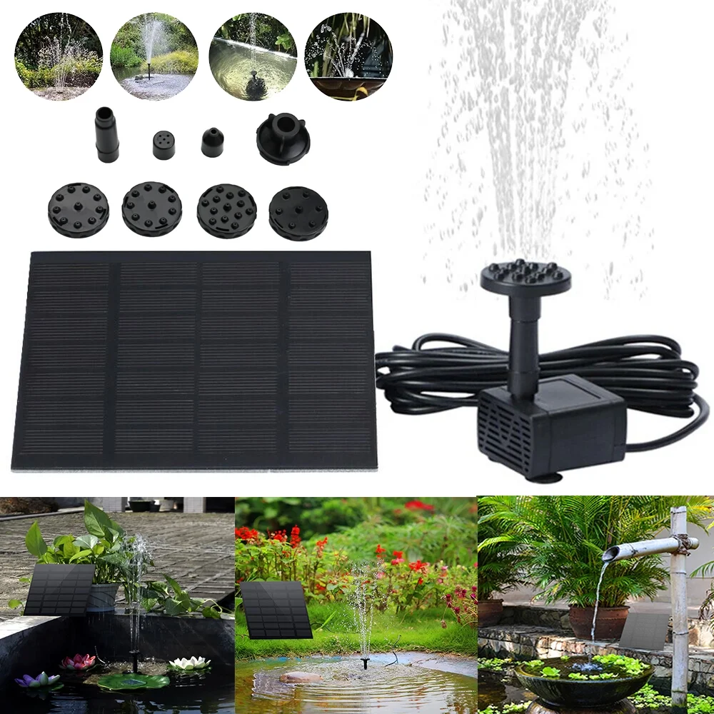 EROCK Solar Power Fountain Submersible Floating Water Pump Bird Bath Pond Garden Pool