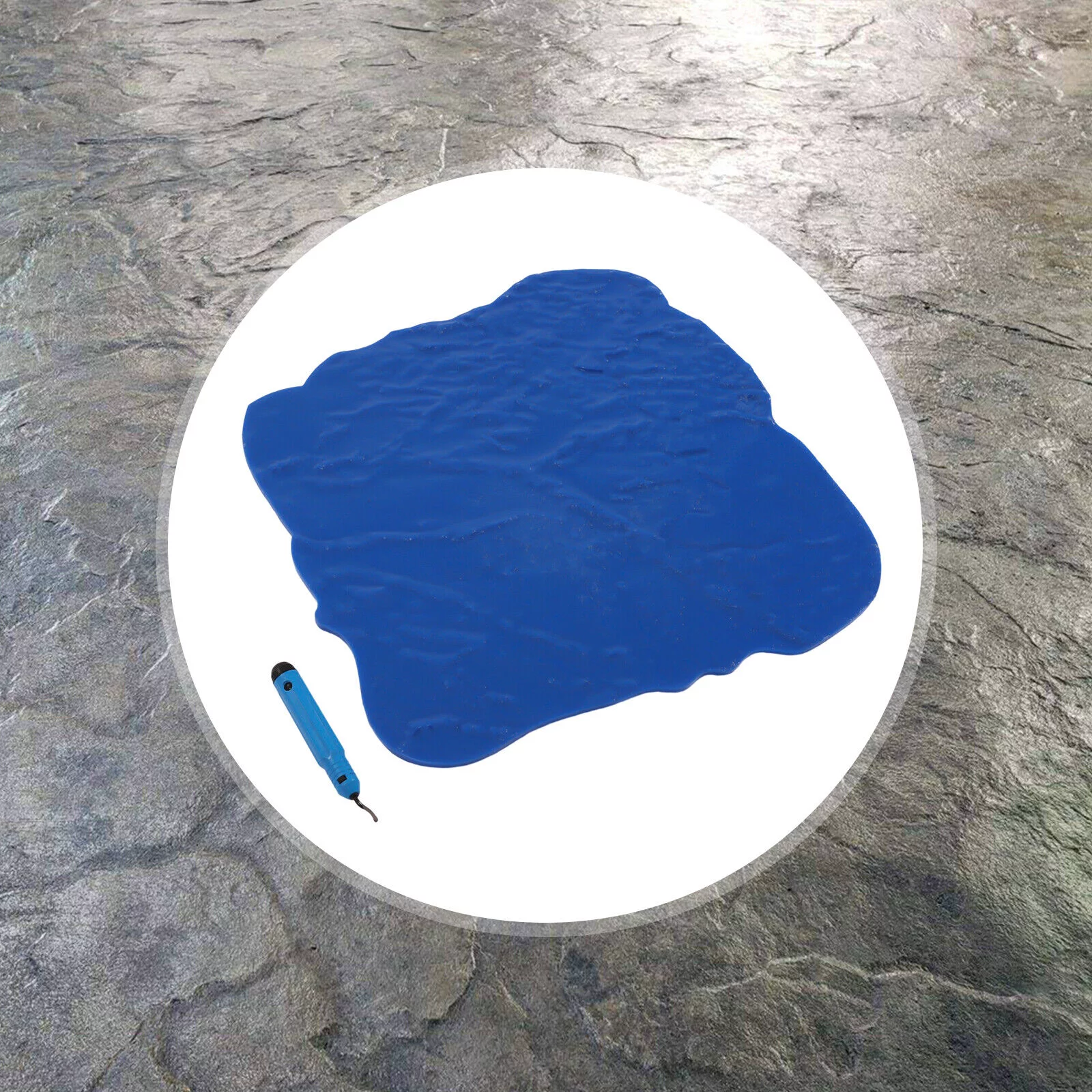 Fit for Concrete Cement 12*12inch Slate Seamless Texture Stamp Mat Stamping Tool