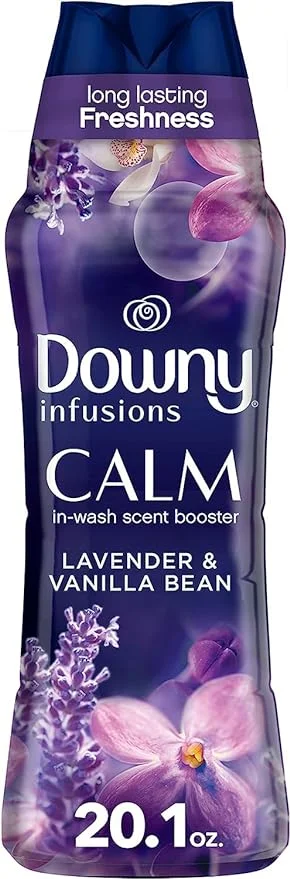 Downy Infusions Laundry Scent Booster Beads for Washer, Calm, Lavender & Vanilla Bean, 20.1 oz
