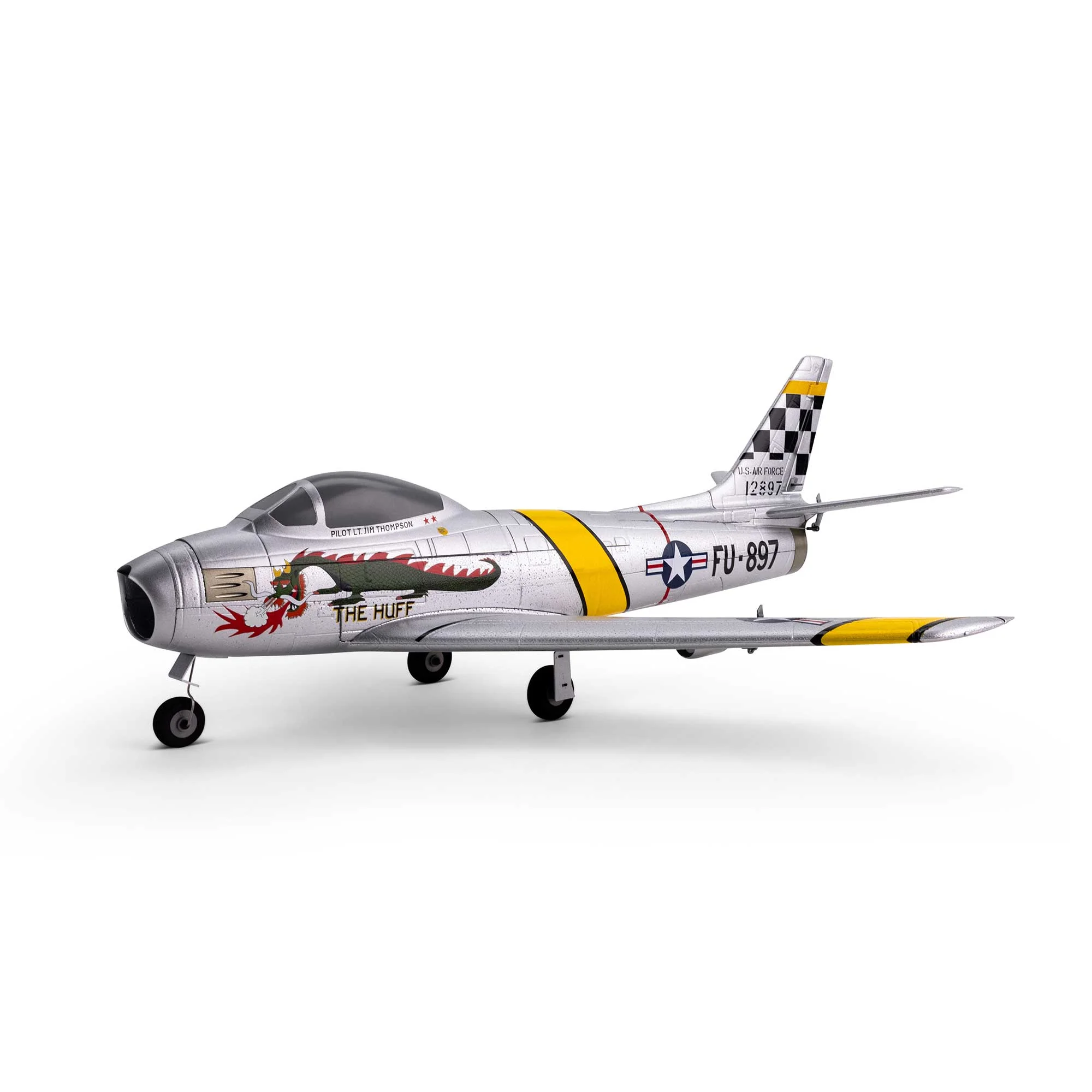 E-flite RC Airplane UMX F-86 Sabre 30mm EDF BNF Basic Transmitter Battery and Charger Not Included EFLU7050