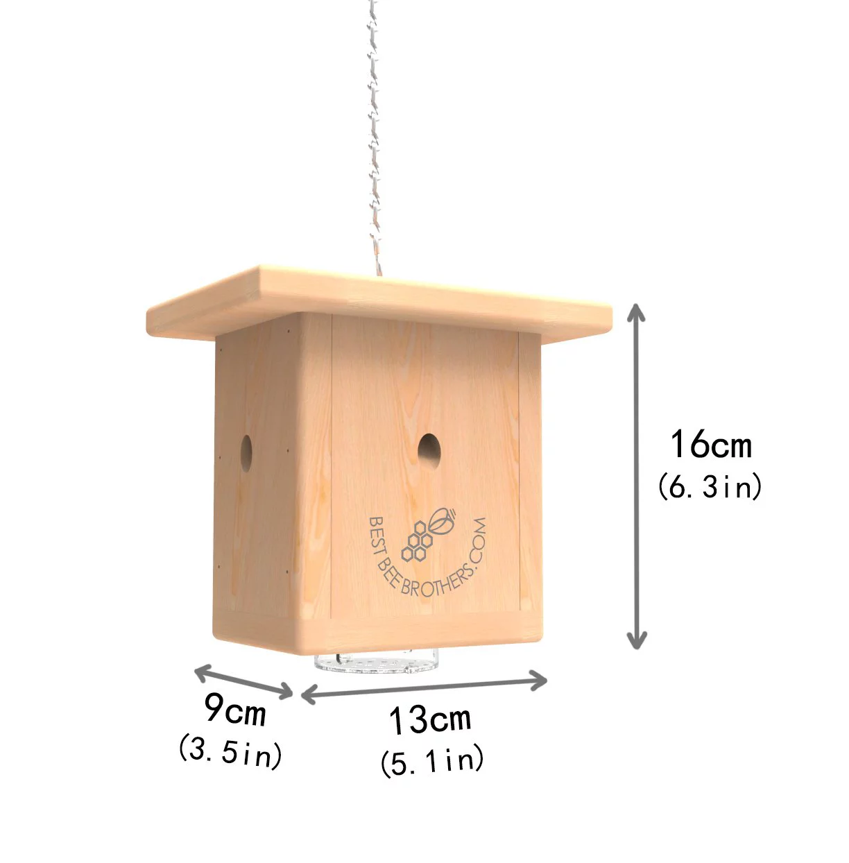 Best Bee Brothers Pine Wood Carpenter Bee Box Trap