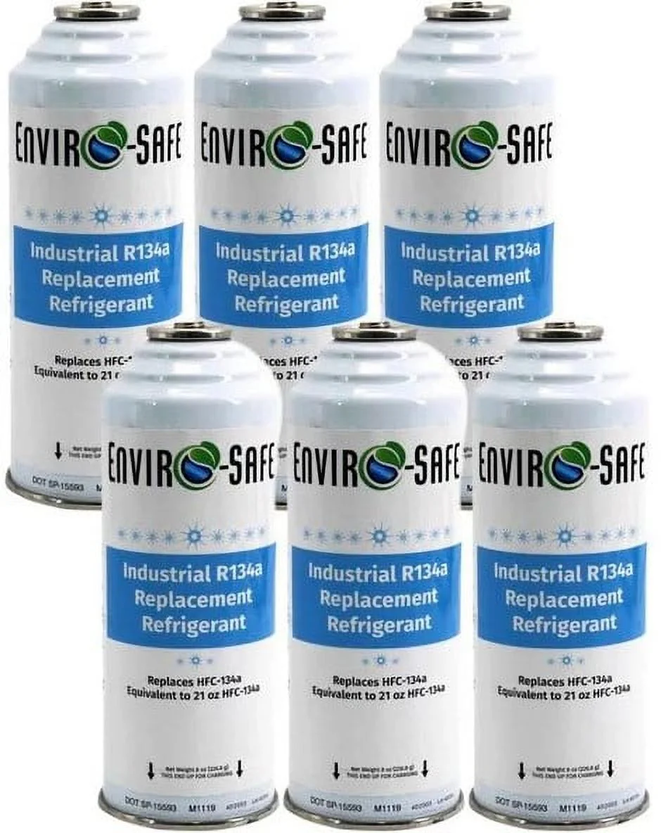R134a Refrigerant Replacement - #1 Coldest Refrigerant for Auto - 6 Pack