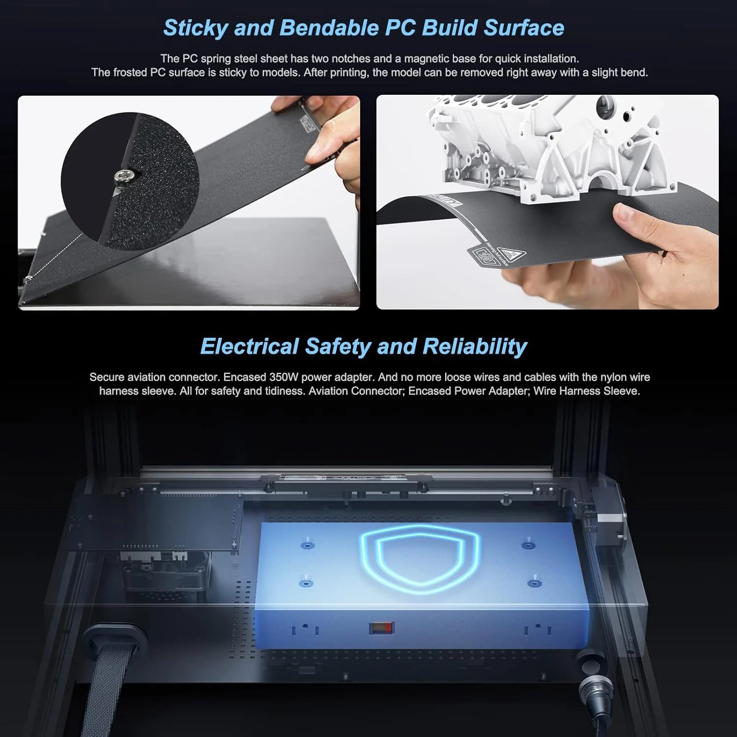 Official Creality Ender-5 S1 3D Printer Kit with Acrylic Enclosure and Top Cover, Auto Leveling Stable Cube Frame