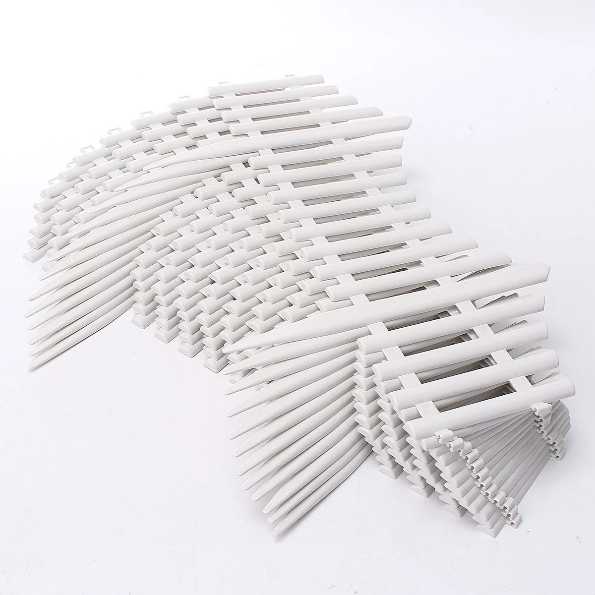 12pcs Flexible Garden Fences Garden Picket Fence Panels Edgings for Landscaping Edging, Grass Lawn Planter Borders, White
