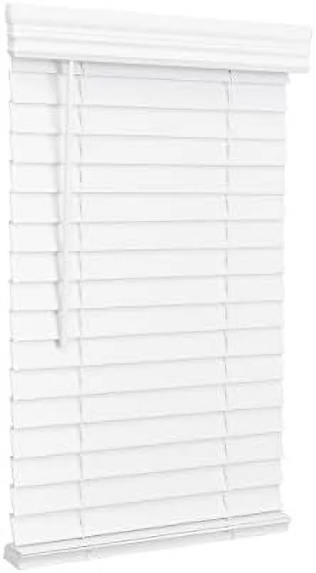 cordless, 2 inch faux wood room darkening blind, 31