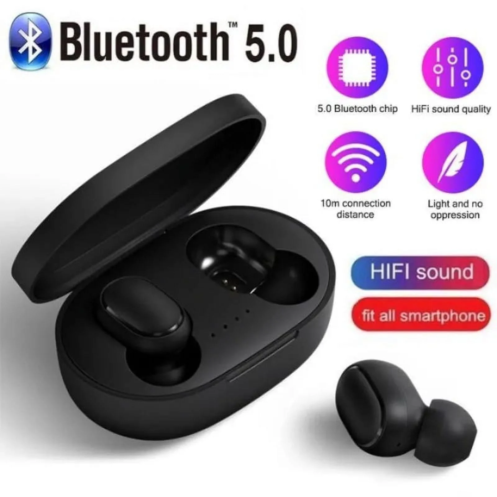 For Xiaomi Redmi Huawei Samsung iphone Lenovo Headphones A6S TWS Mini pods Wireless Bluetooth Earphones Sport Earbuds Headset White