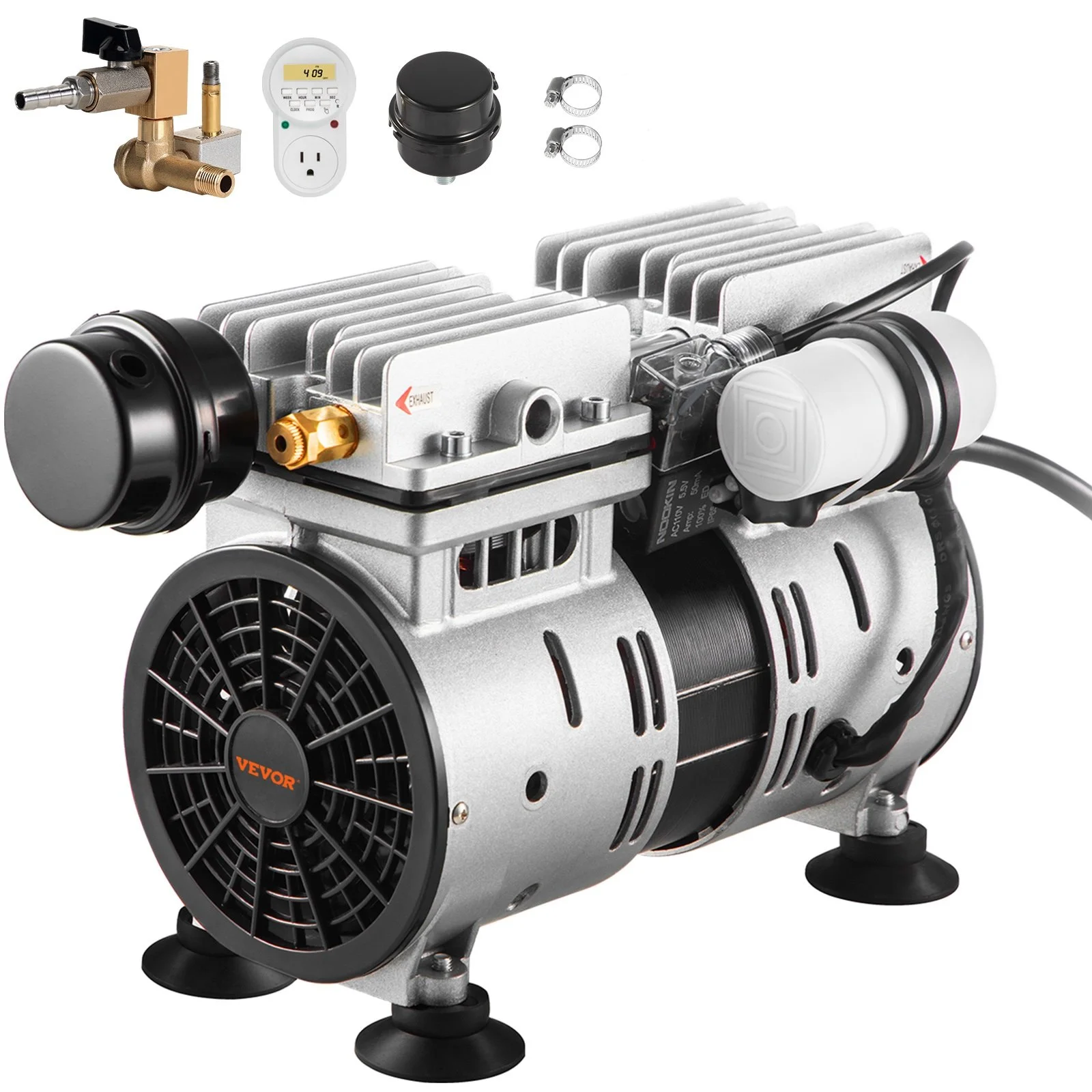 VEVOR Pond Aerator Kit - 3/4 HP, 550W, 5.2CFM - Ideal for Up to 3 Acres of Lake and Pond Aeration