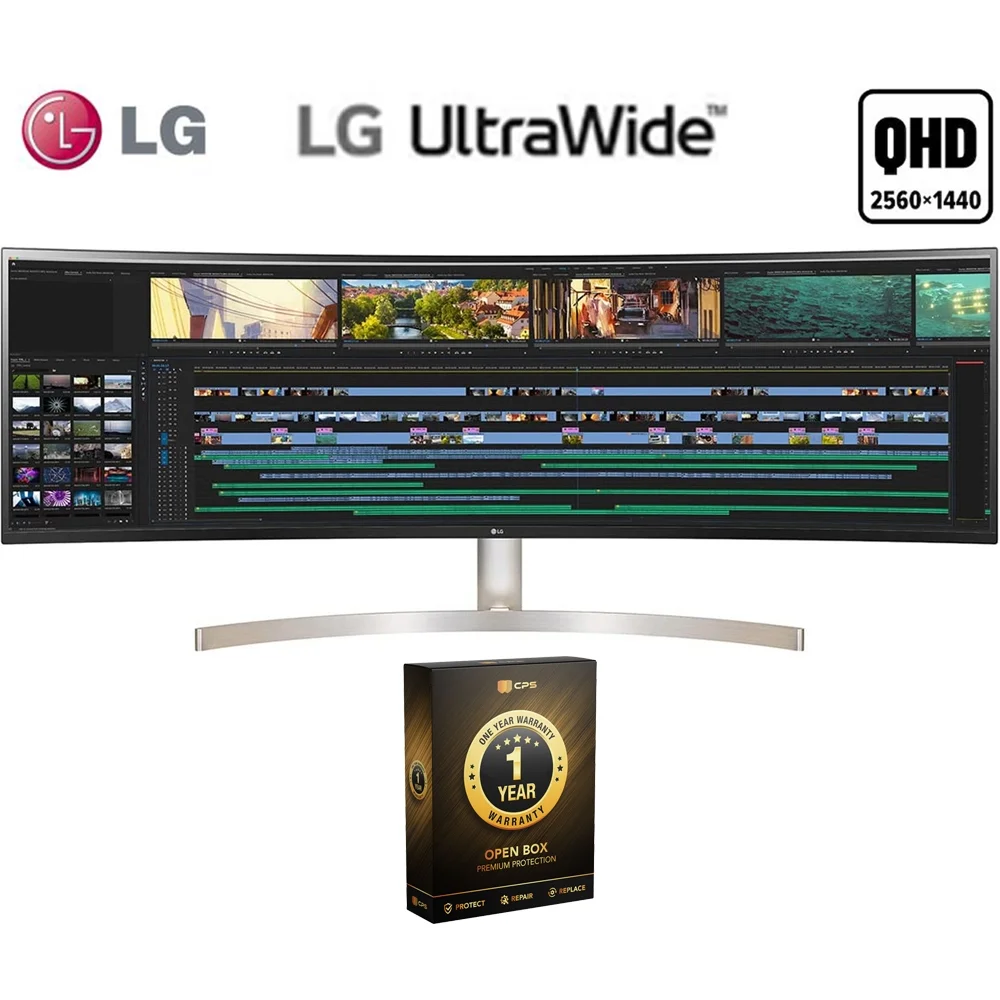 LG 49 Inch UltraWide Dual QHD IPS Curved Monitor with 1 Year Warranty