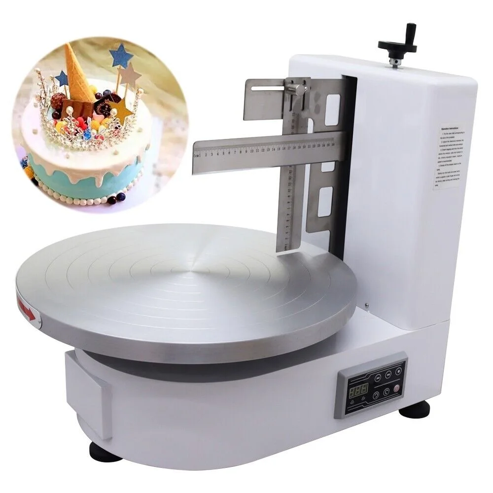 PreAsion 4-16INCH Cake Cream Spreading Coating Smearing Machine Electric Embryo Smearing Machine White 110V