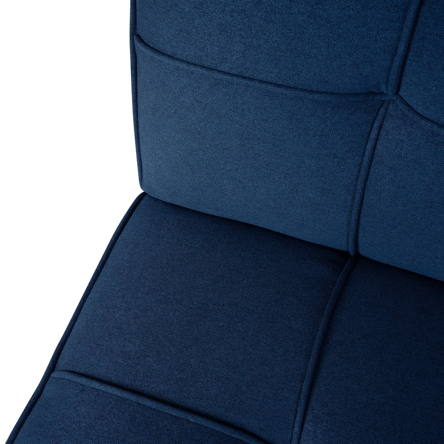 Naomi Home Modern Futon Sofa Bed, Navy Blue, Tufted, Convertible, Linen Fabric, 750 lbs Weight Capacity