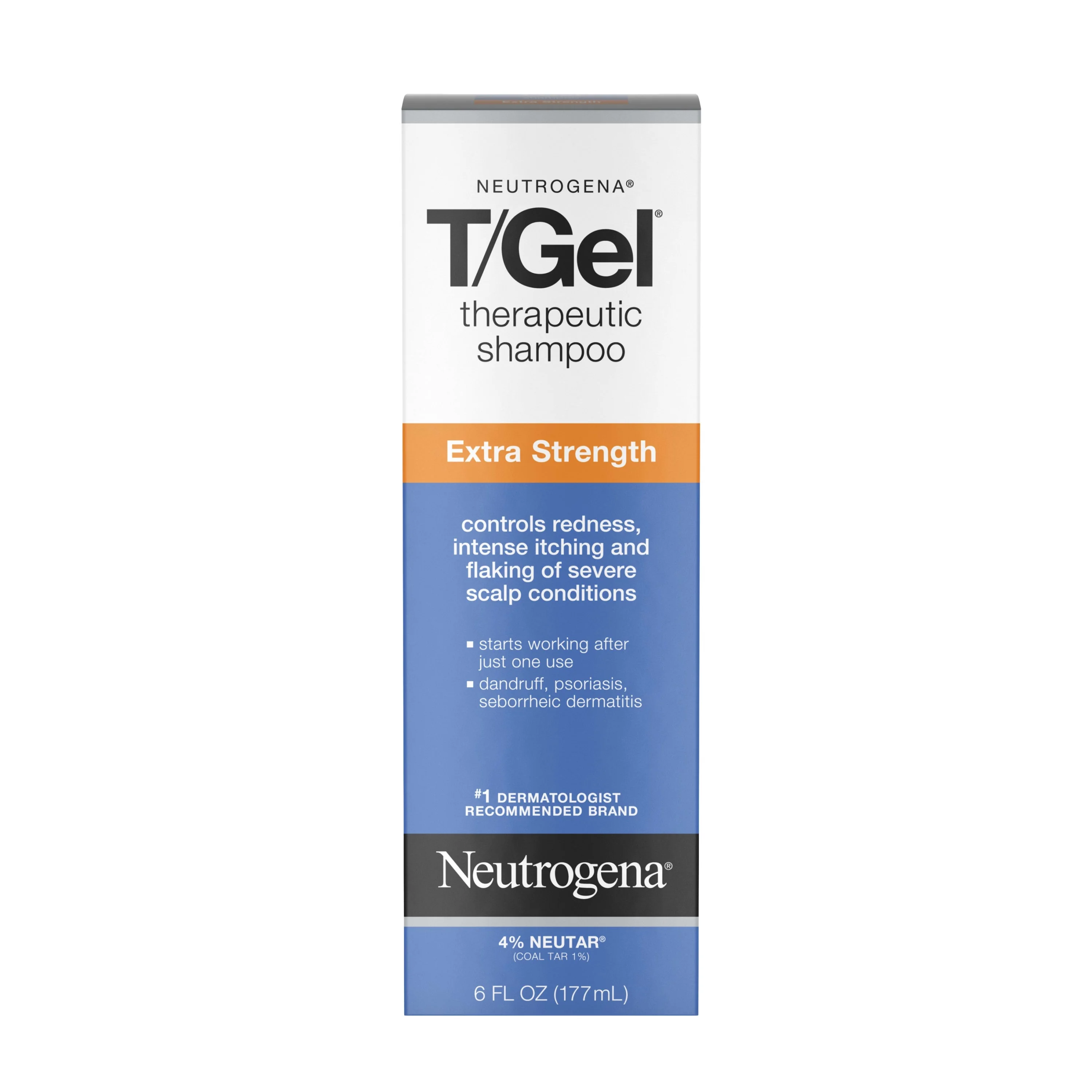 Neutrogena T/Gel Extra Strength Therapeutic Dandruff Relief Daily Shampoo, 6 fl oz