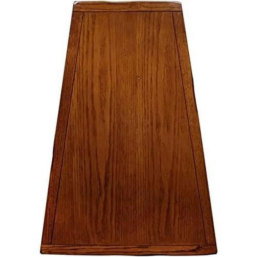 Recliner Wedge End Table In Rustic Oak