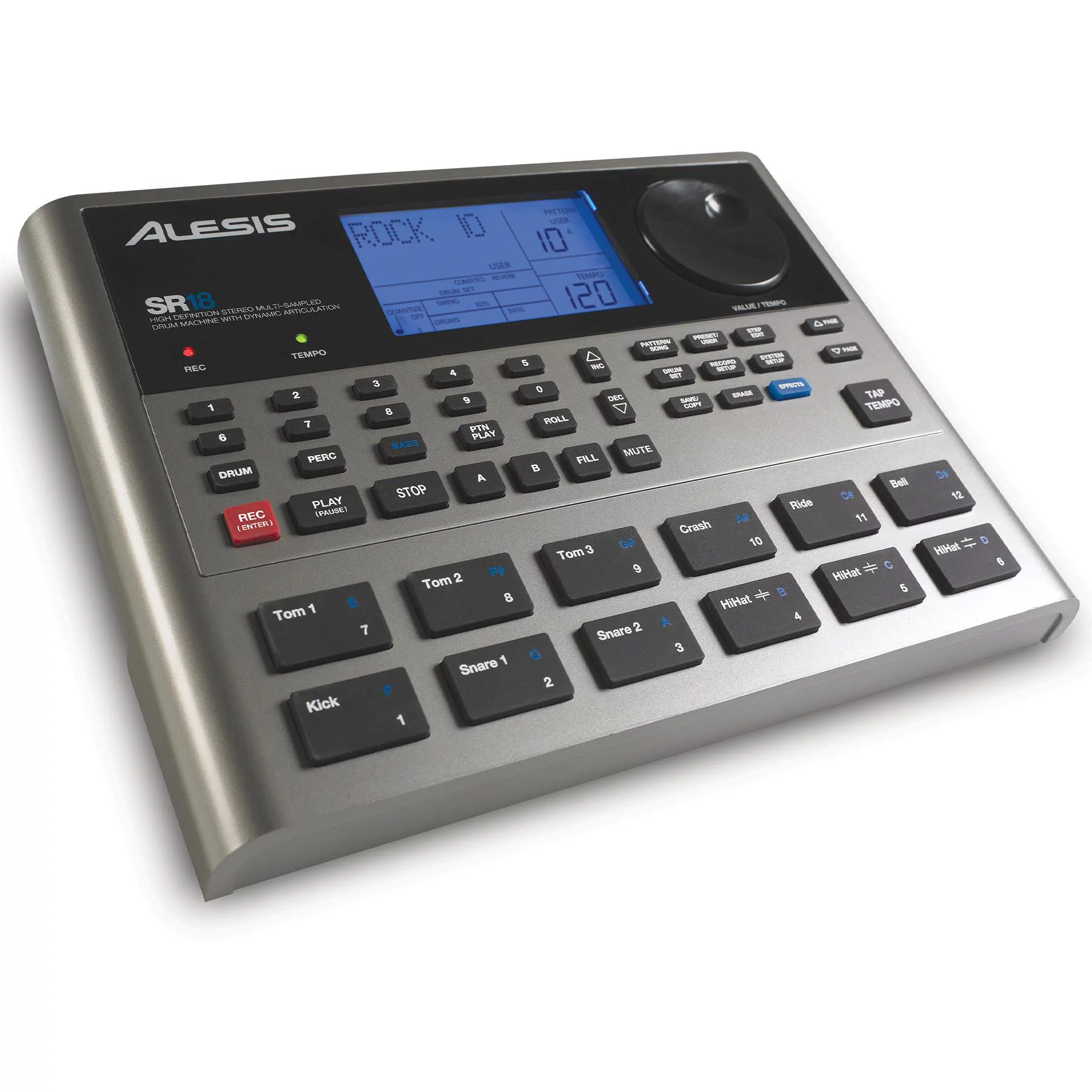 Alesis SR18 Drum Machine w/ Samson SR350 Headphones Bundle