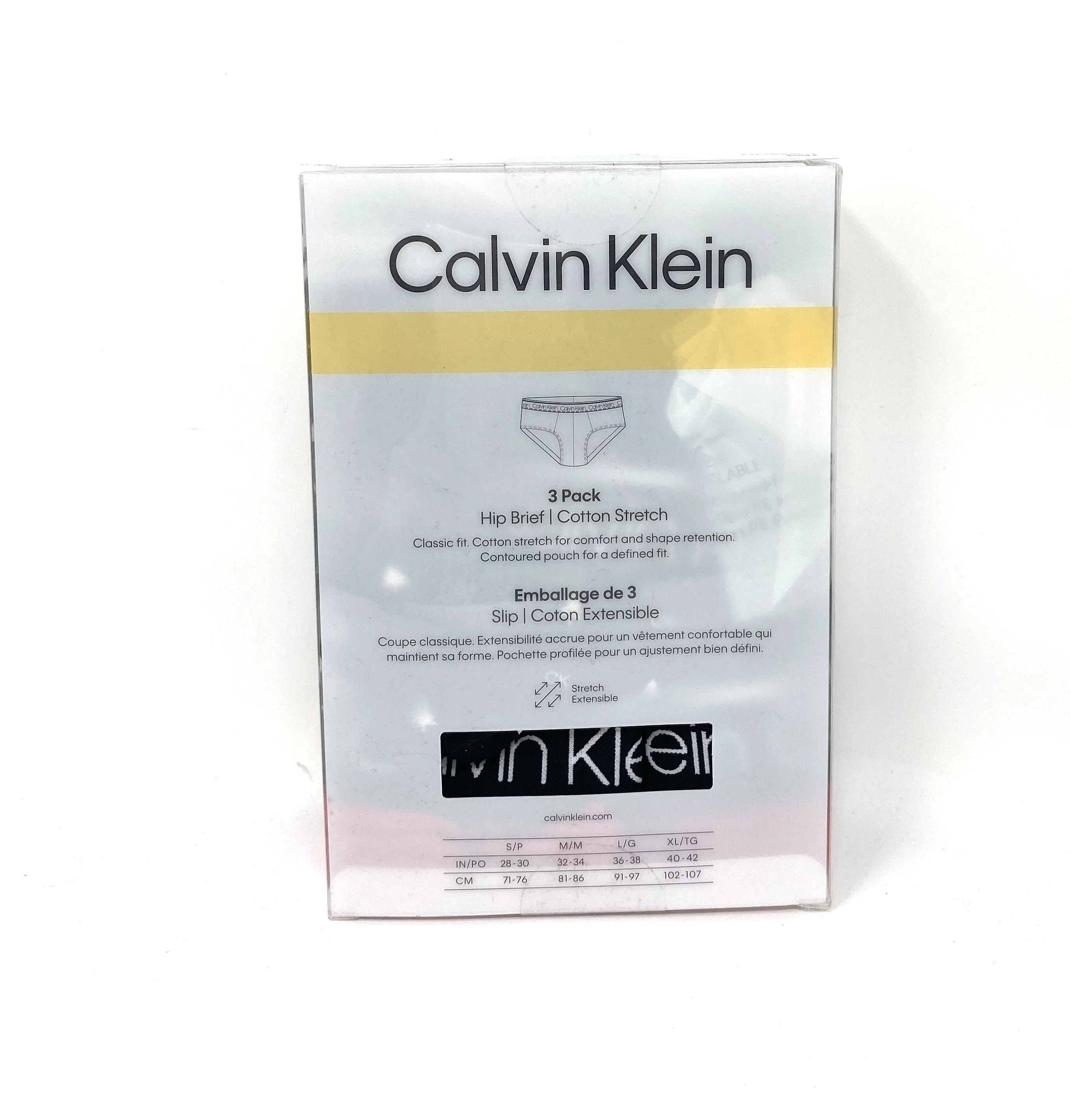 Calvin Klein 3 Pack Men's Size Underwear NP24200621 Cotton Stretch CK Hip Briefs