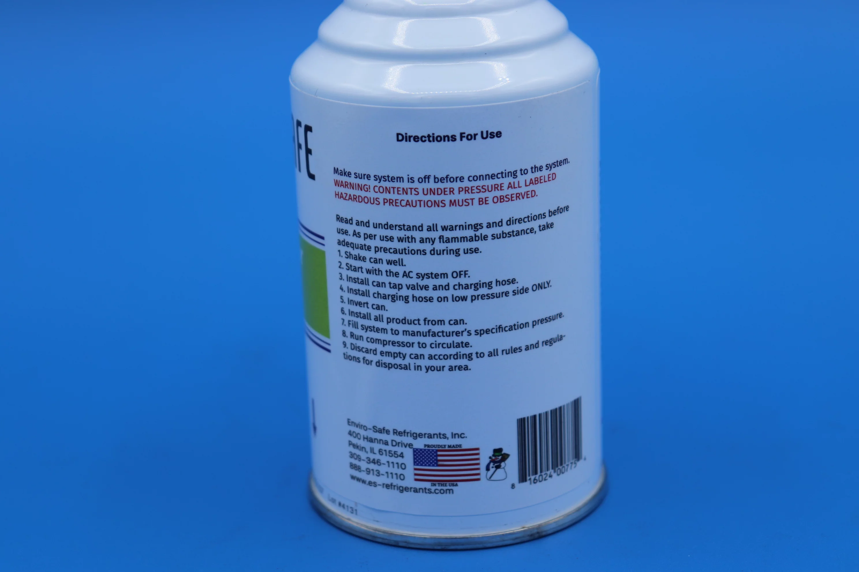 Envirosafe R1234yf Dye Charge, 2 Cans and a Universal Gauge, R-1234yf dye