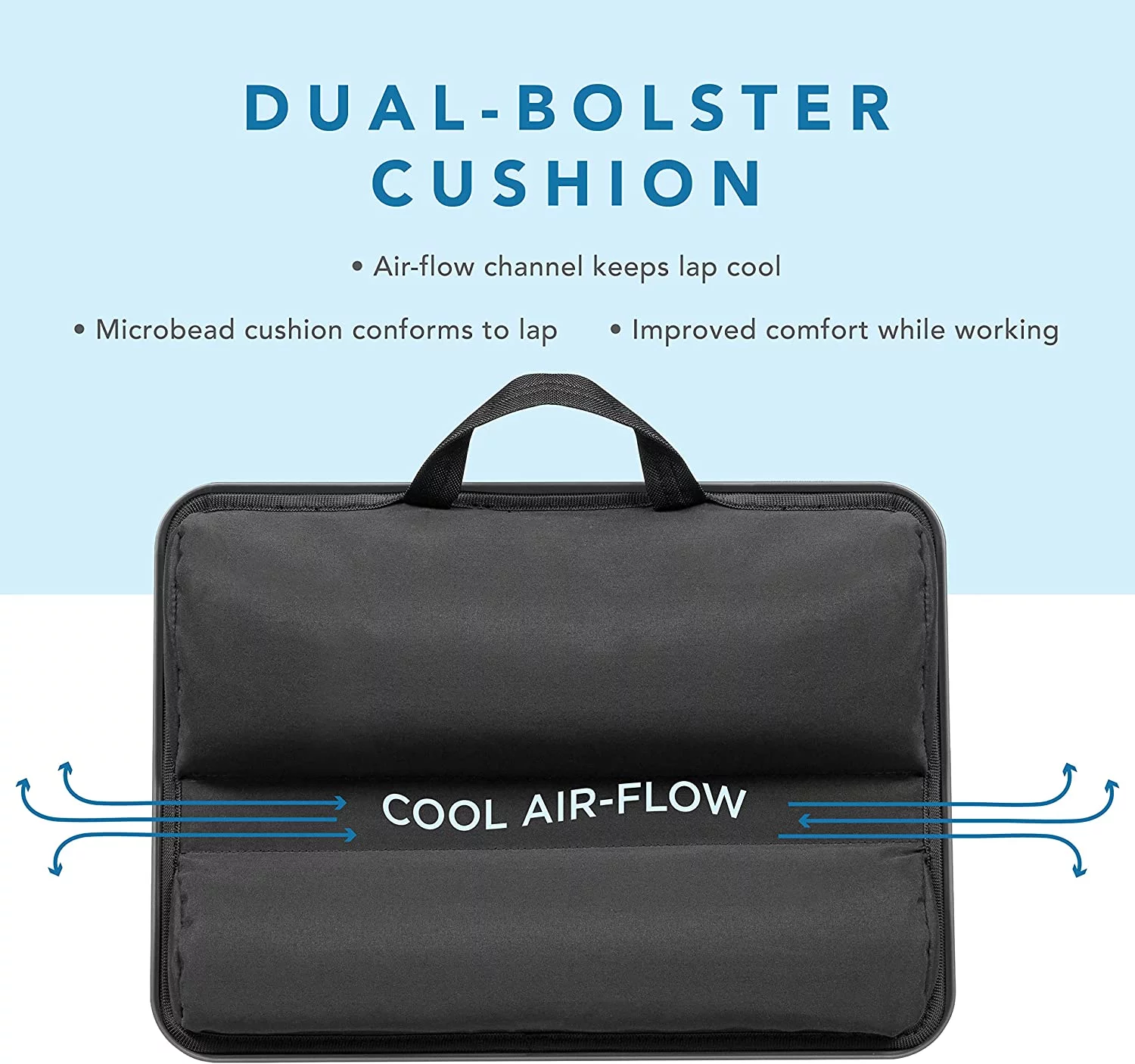 LAPGEAR Compact Lap Desk - Rose Quartz - Fits up to 15 Inch Laptops - Style No. 43104