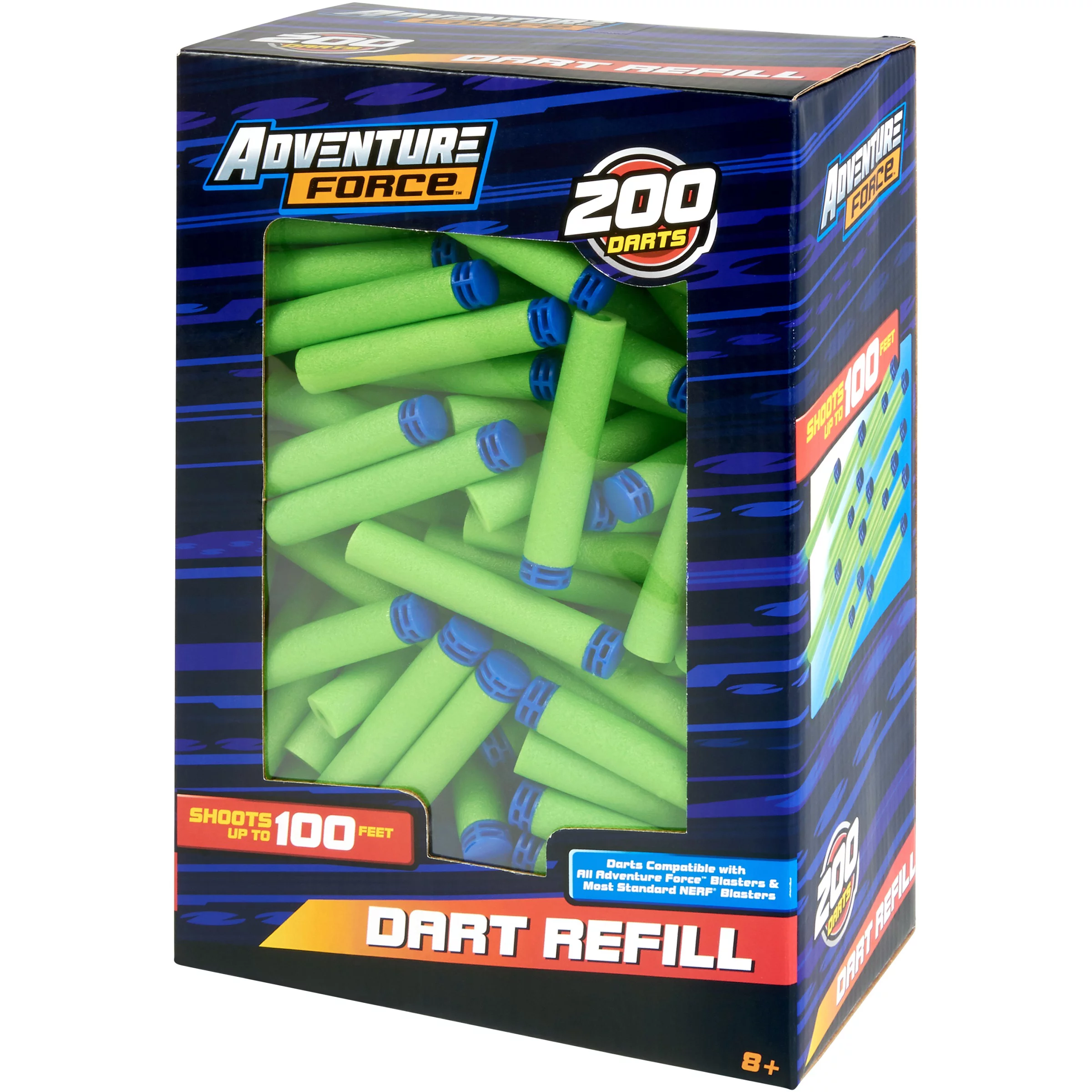 Adventure Force 200-Dart Refill - Compatible with Standard Nerf Elite Blasters