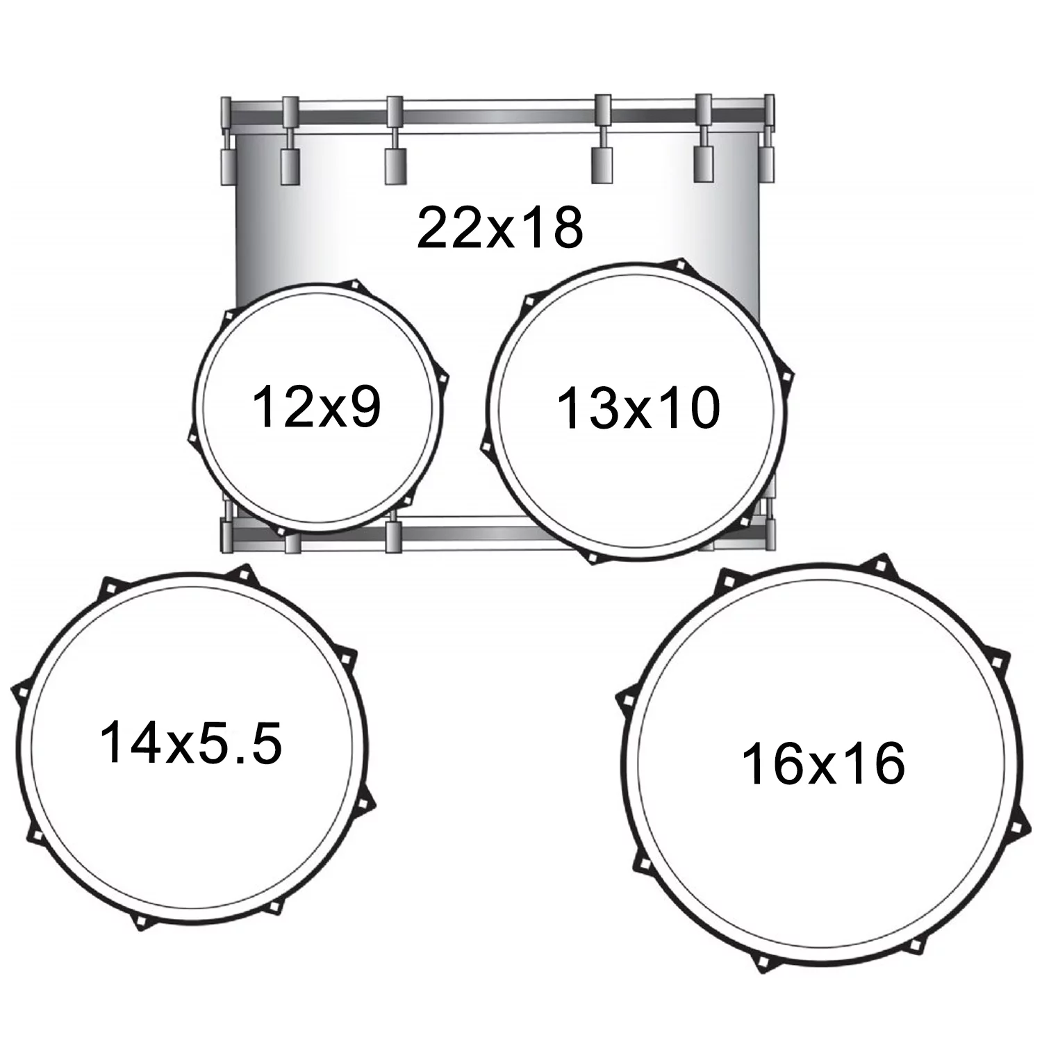 Sawtooth Command Series 5-Piece Drum Shell Pack with 22
