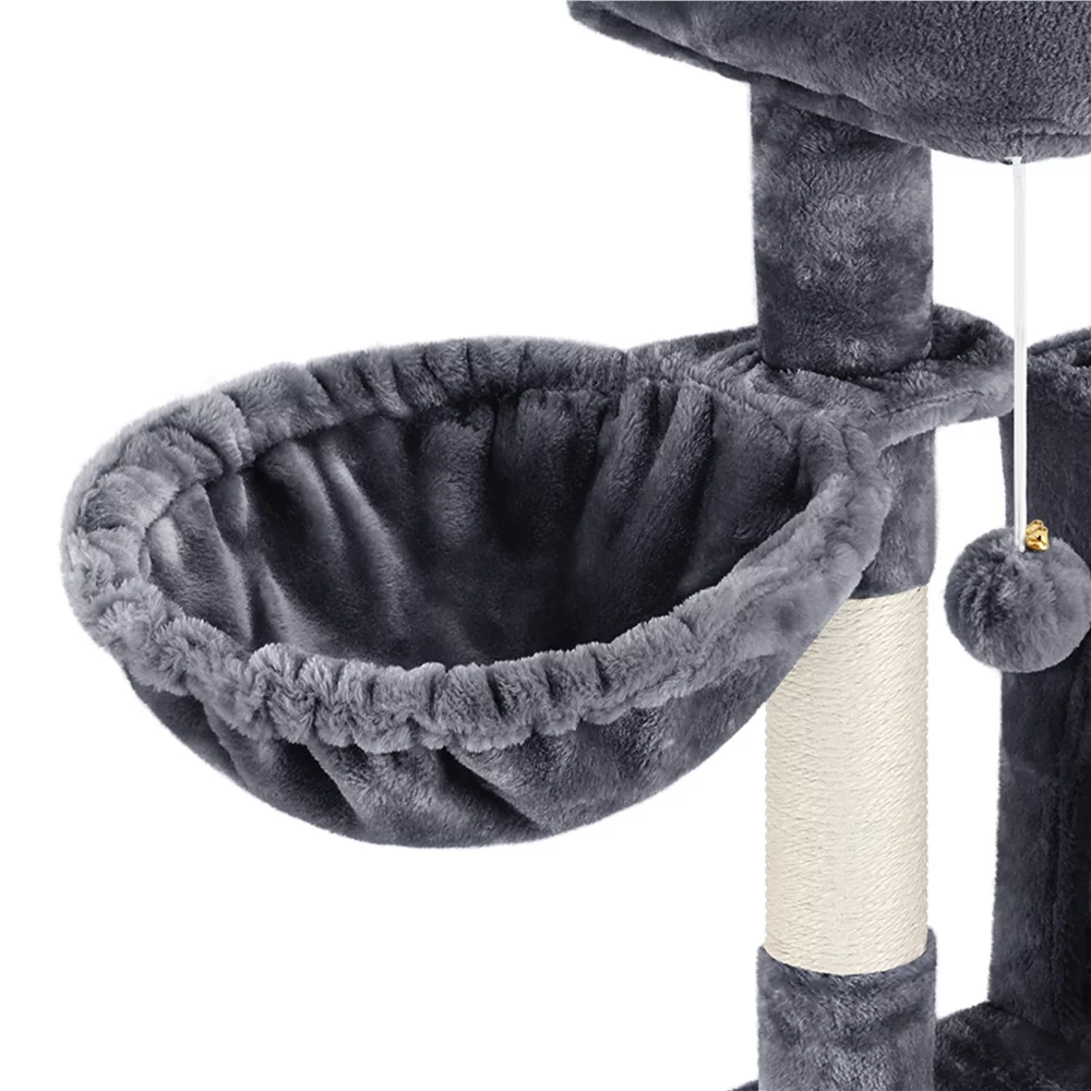 Easyfashion 40'' Height Cat Tree with Scratching Board/Posts, Dark Gray
