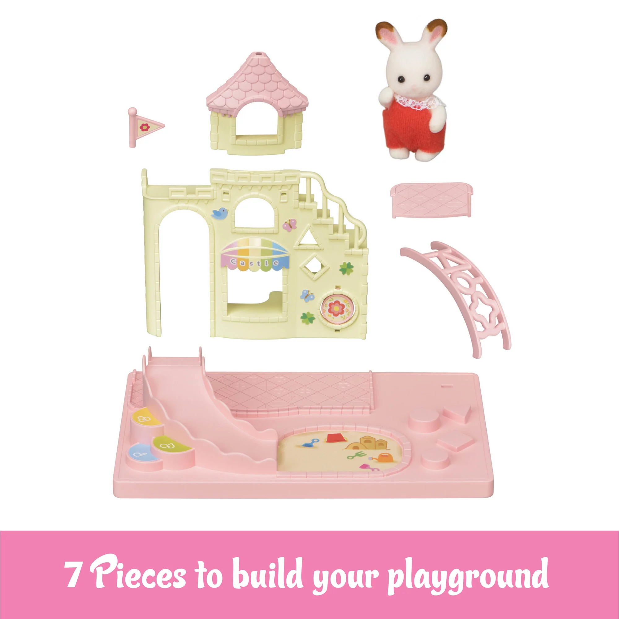 Calico Critters Baby Castle Playground, Dollhouse Playset with Figure