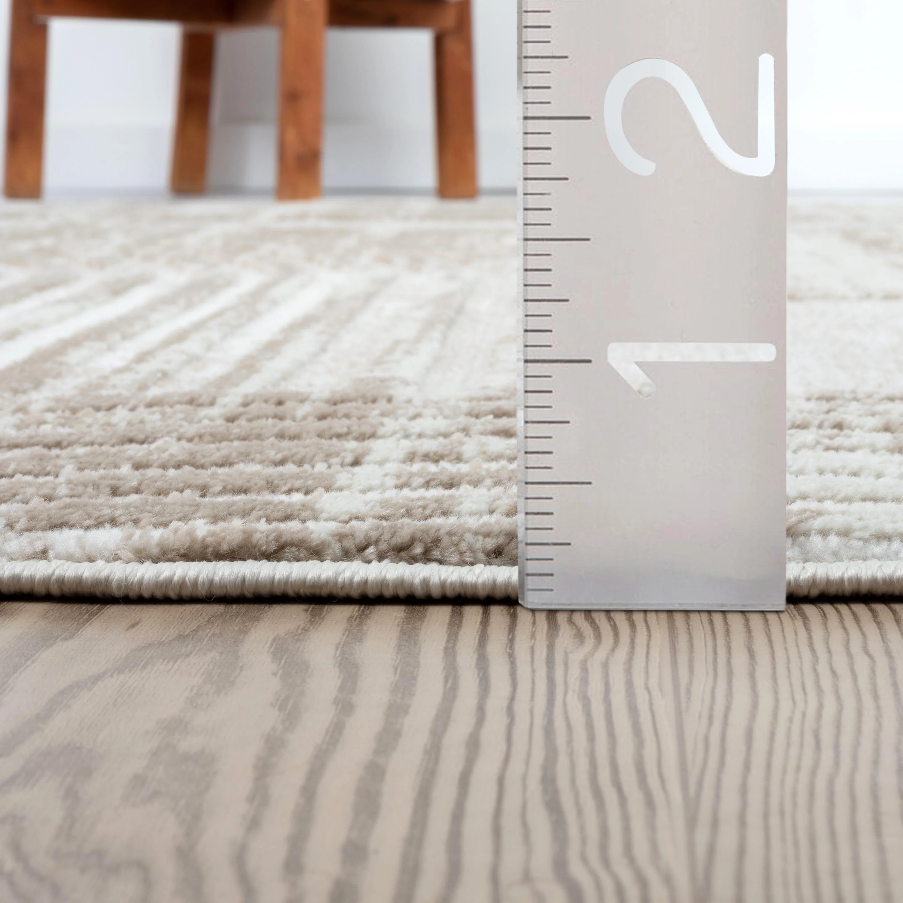 Abani Viva Collection Area Rug Mid Century Modern Bedroom Living Room Decor Floor Rug 8 x 10 Cream