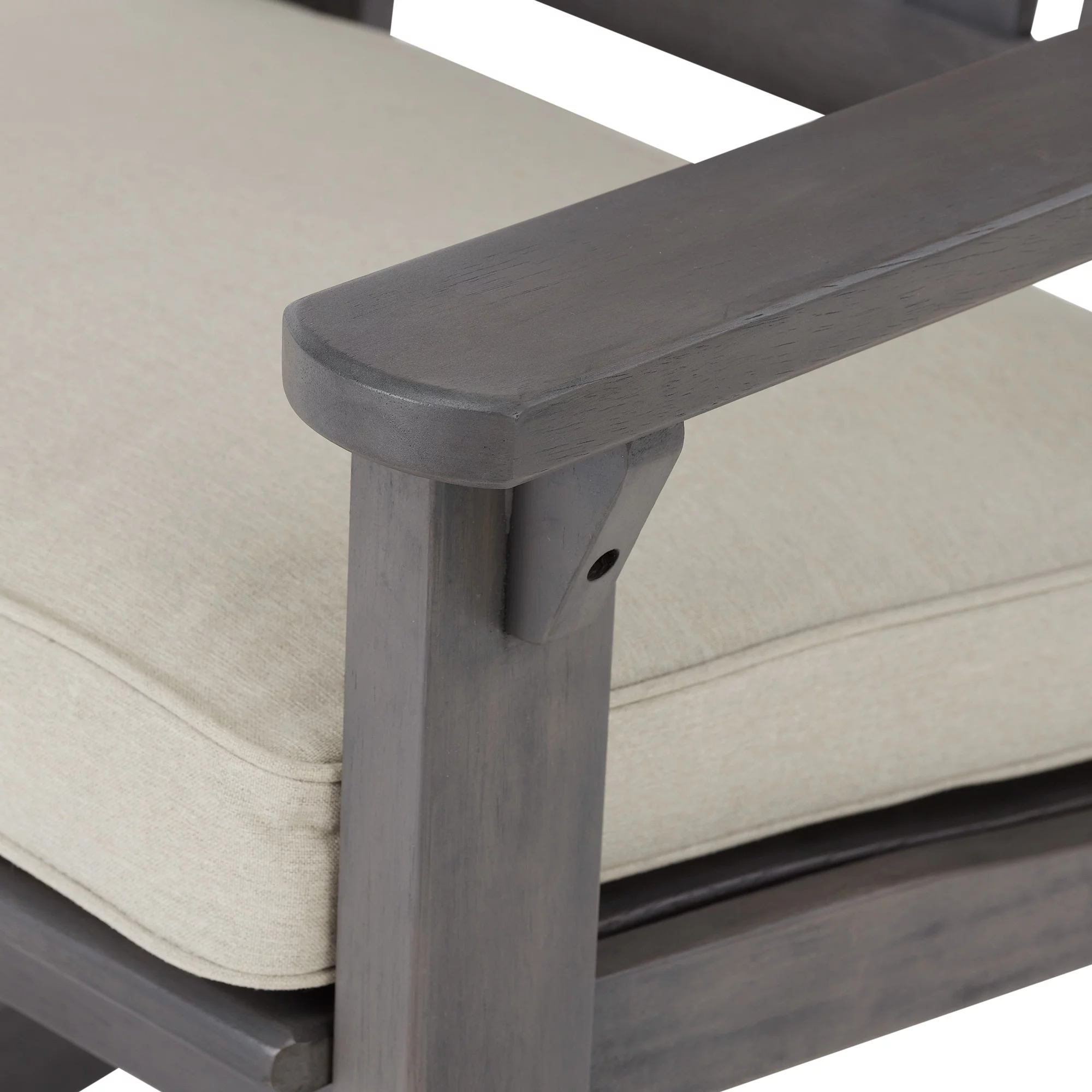 Better Homes & Gardens Delahey Cushioned Outdoor Wood Rocking Chair