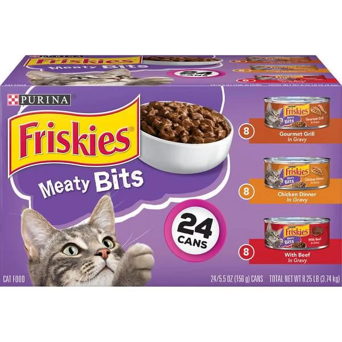 24-Pack 5.5 oz Meaty Bits Variety Wet Cat Food