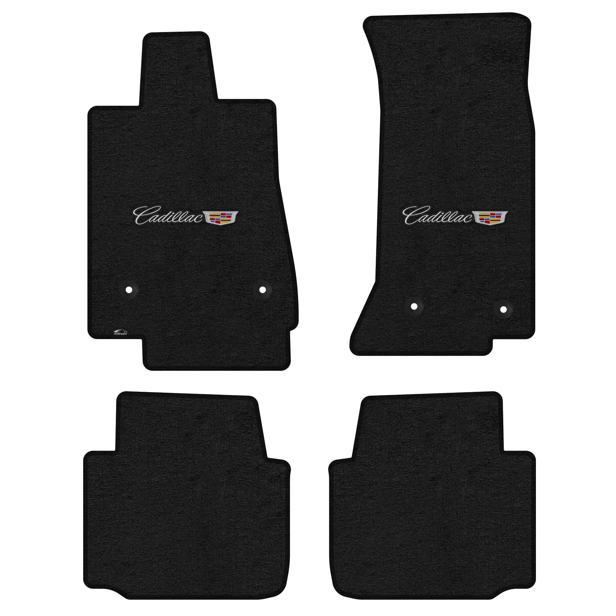 Lloyd Mats Custom Fit Floor Mats for Cadillac CTS/CTS-V/Sedan 2016-ON LogoMat 4Pc Set Charcoal