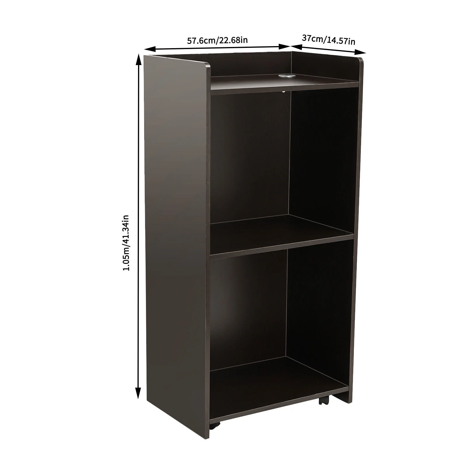 Podium for Classroom, Wood Podium Stand Portable Mobile Hostess Station Floor Standing Podium with Wheels Speaking Lectern Podium for Churches Conference Classroom (Black)