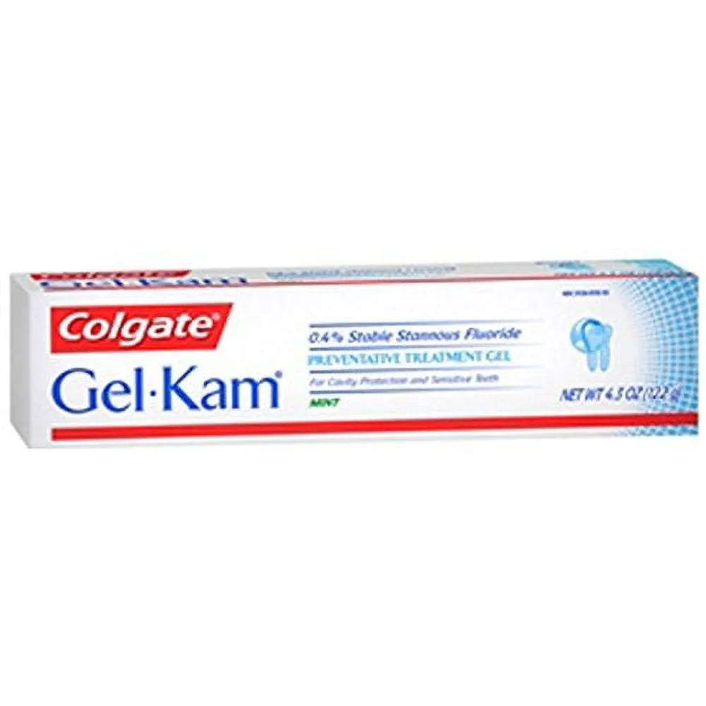 Colgate Gel-Kam Fluoride Preventive Treatment Gel, Mint Flavor, 4.3 Ounce, 2 Pack