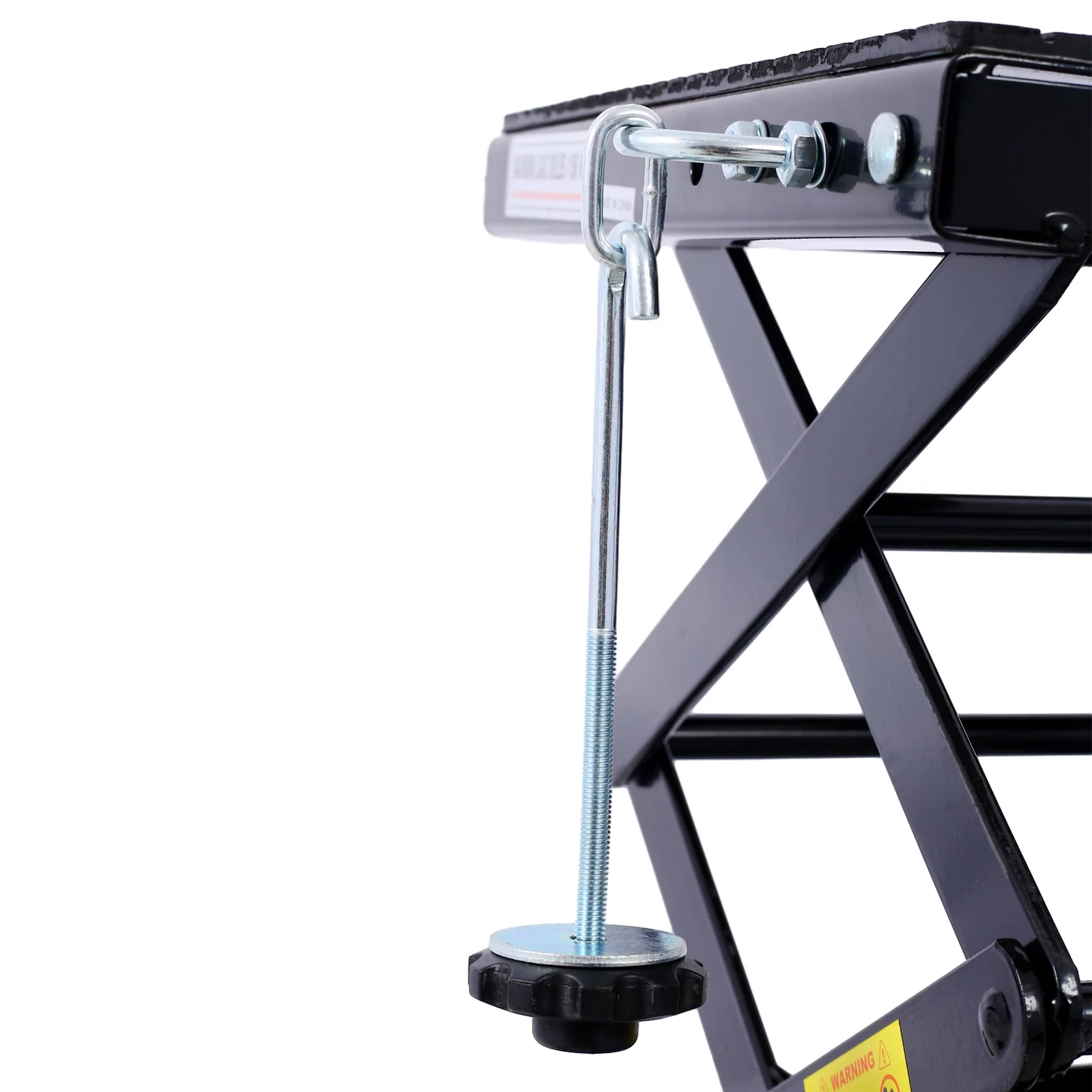 300 lbs Hydraulic Motorcycle Scissor Jack Lift Foot Step Wheels for Small Dirt Bikes,black color