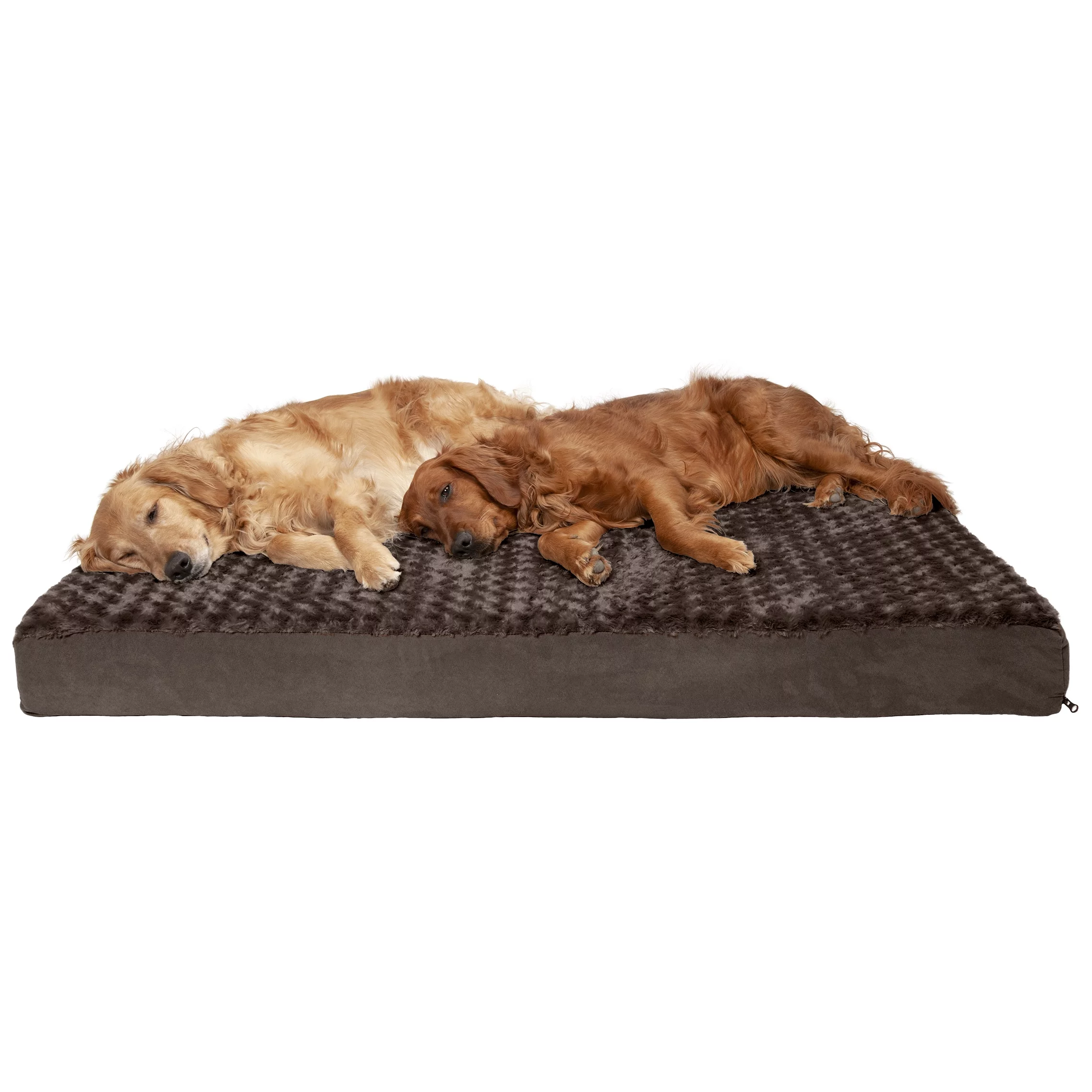 FurHaven Pet Products Ultra Plush Memory Top Deluxe Mattress Pet Bed for Dogs & Cats - Chocolate, Jumbo Plus