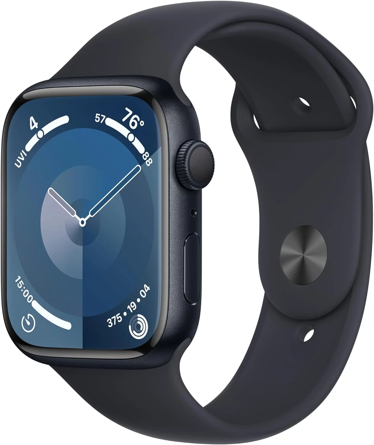 Pre-Owned Apple Watch Series 9 (GPS) 45mm Midnight Aluminum Case with Midnight Sport Band - M/L - Midnight (Restored)