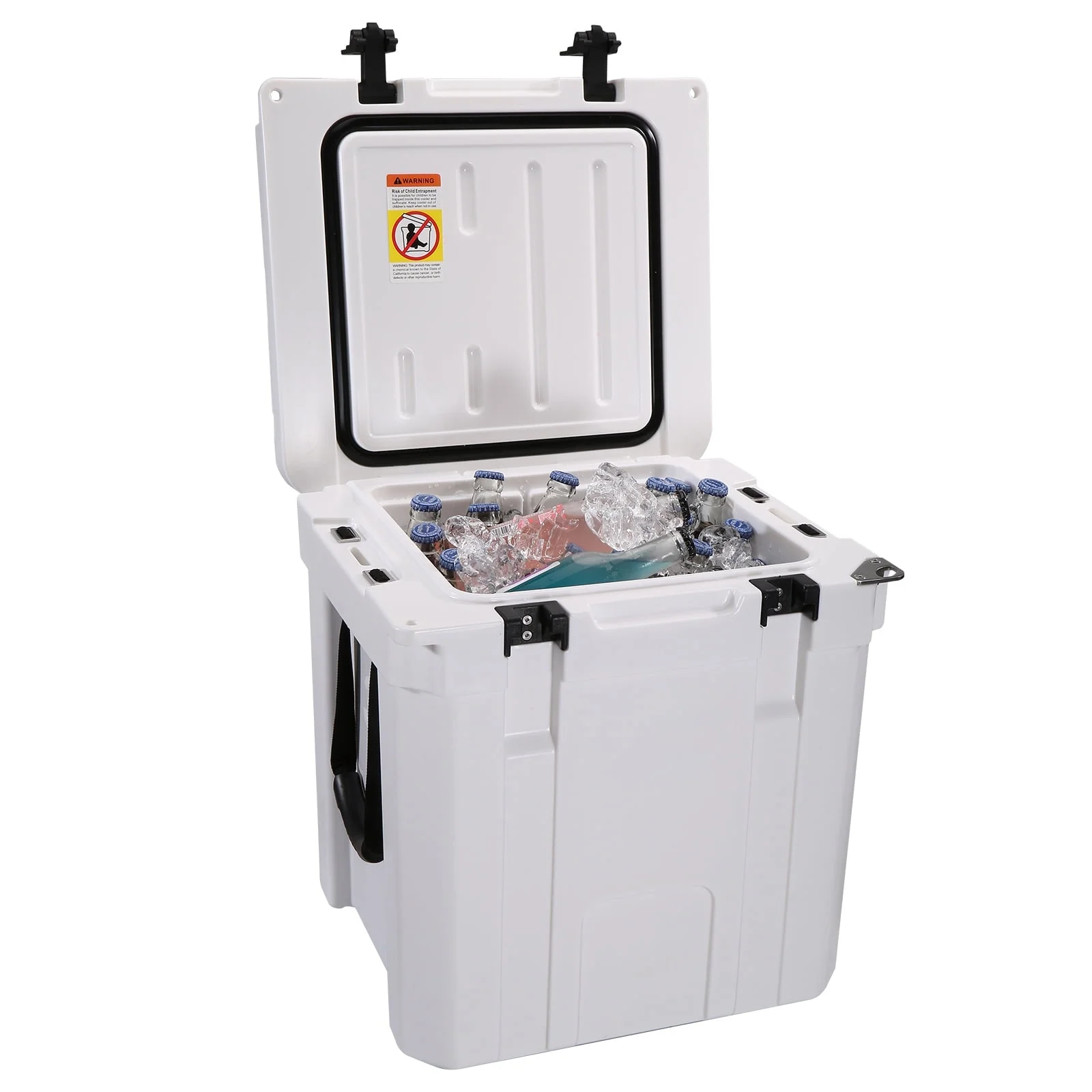 SKYSHALO 33 Quart Hard Cooler Insulated Portable Cooler 35-Can Capacity Ice Chest