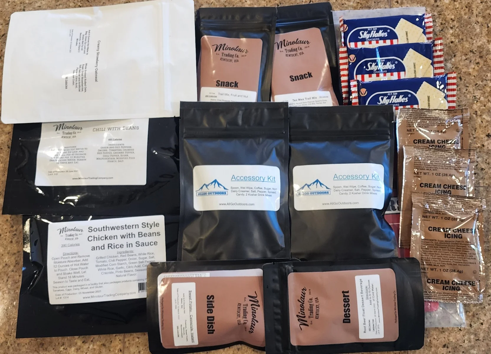 AllGo Outdoors Freeze Dried MCW - Survival Food Military 24hr Field Ration Menu 2