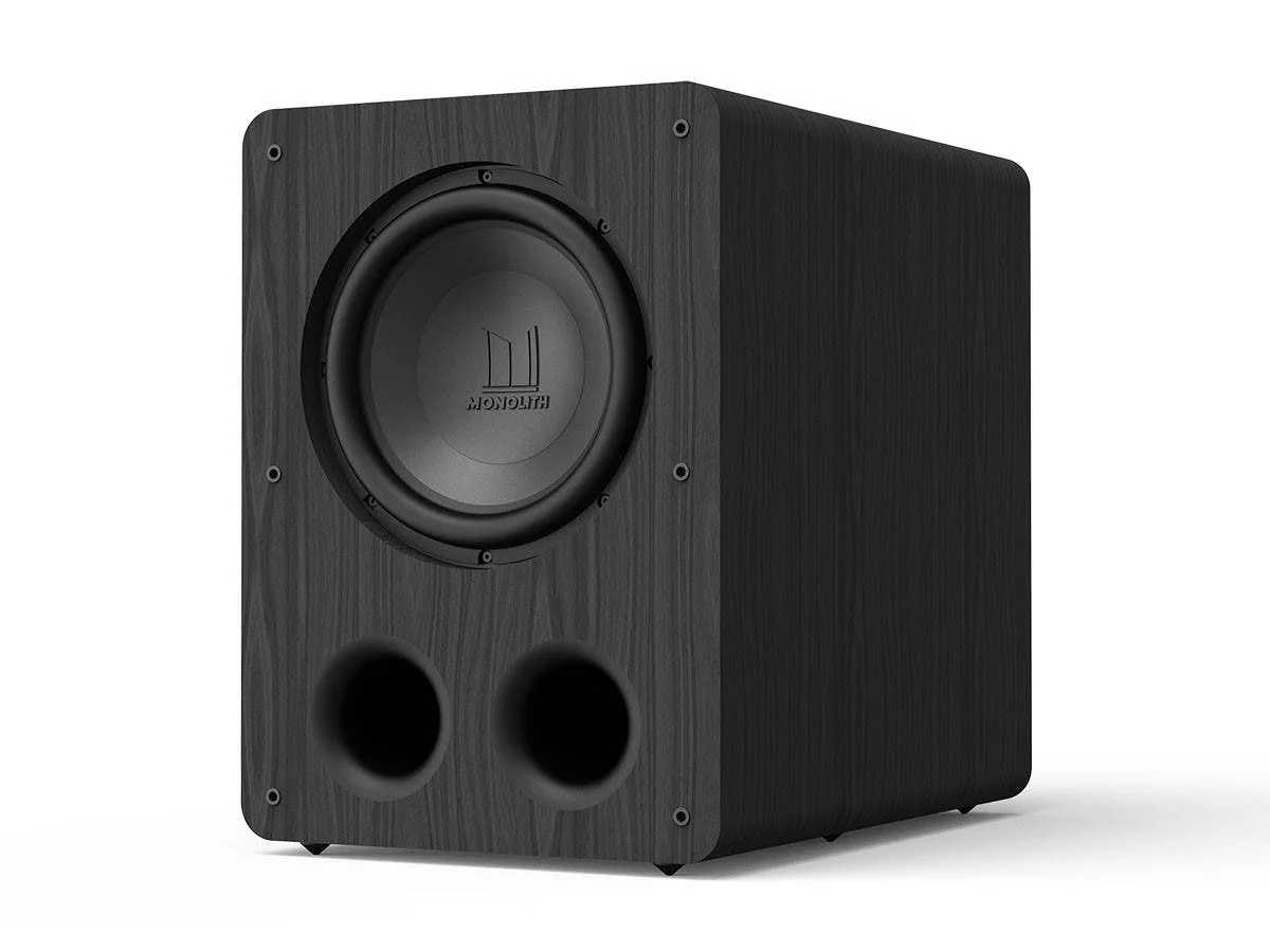 Monoprice Monolith M-12 V2 12in THX Certified Ultra 500 Watt Powered Subwoofer, Massive Output, Low Distortion, Vented HDF Cabinet