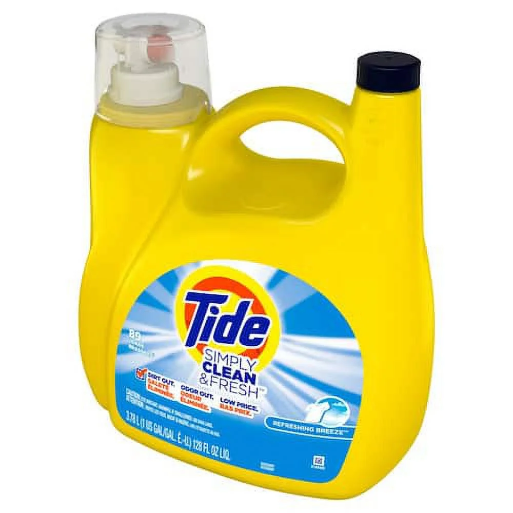 Tide 128 fl. oz. Simply Clean and Fresh Refreshing Breeze Scent Liquid Laundry Detergent (89-Loads)