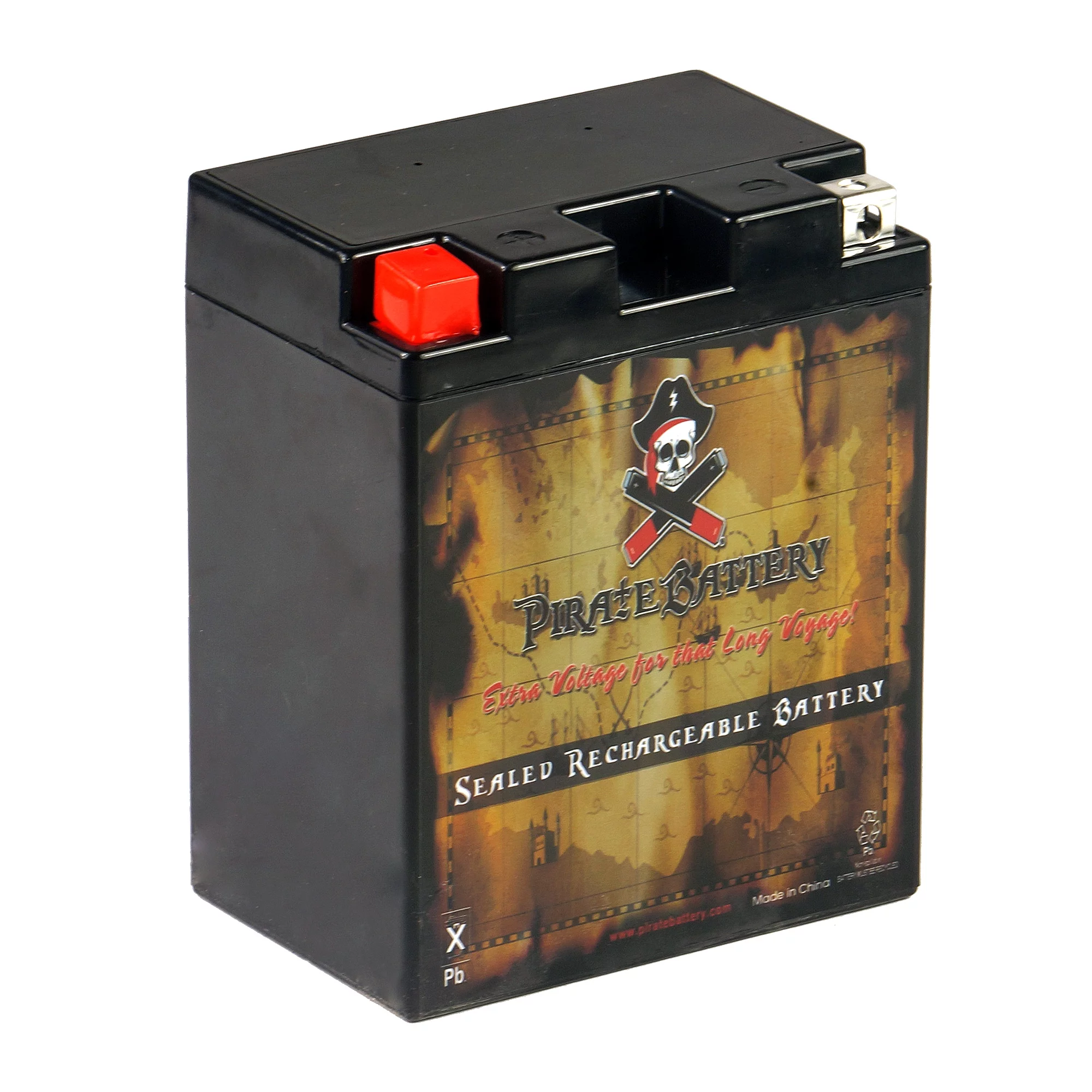 Pirate Battery YTX14AH-BS (14AH-BS 12 Volt,12 Ah, 210 CCA) Atv Battery for Polaris 250cc 2005