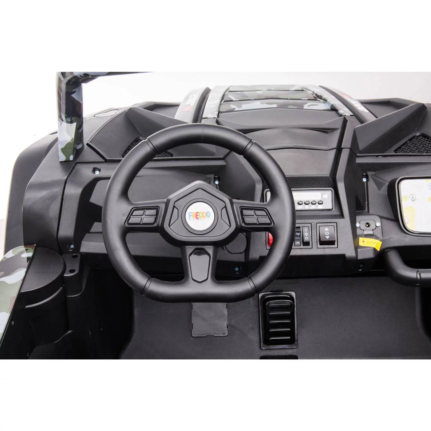 Freddo Cammo Green 24 V Dune Buggy Powered Ride-On with Parental Remote Control