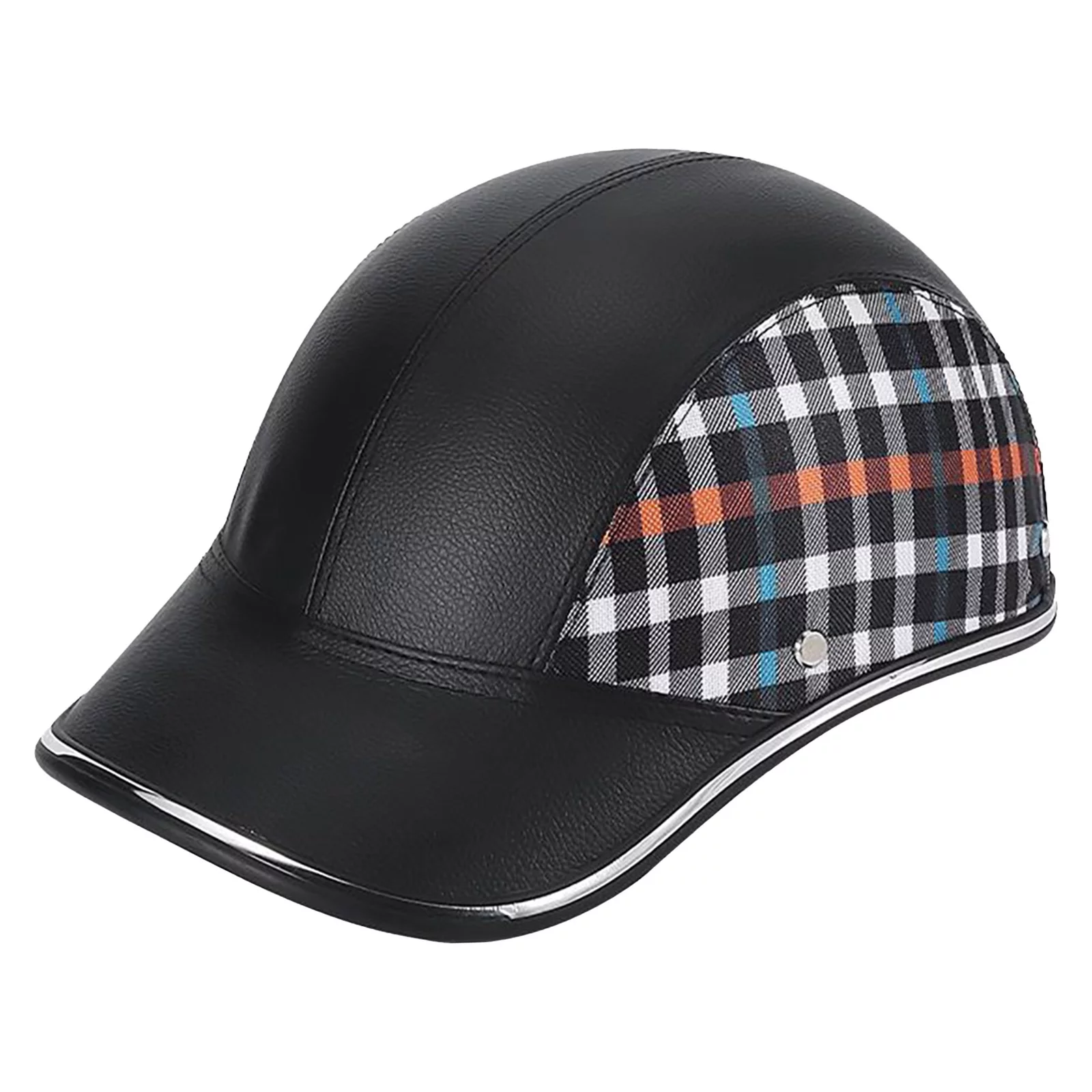 Vintage Open Face Motorcycle Retro Baseball Cap Half Men Women For Cruiser Street Scooter Moped Cap With Glasses Bicycles Lights